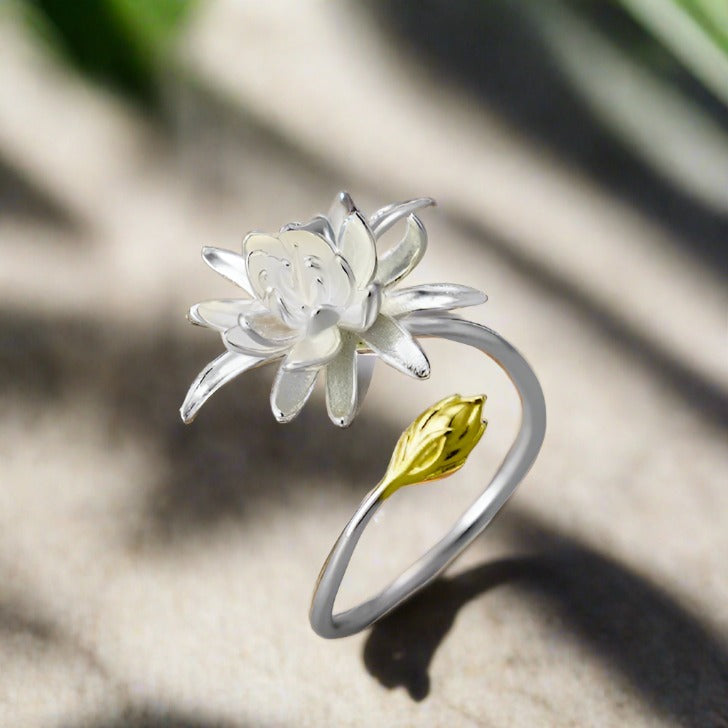 Open Lotus Ring For Women & Girls