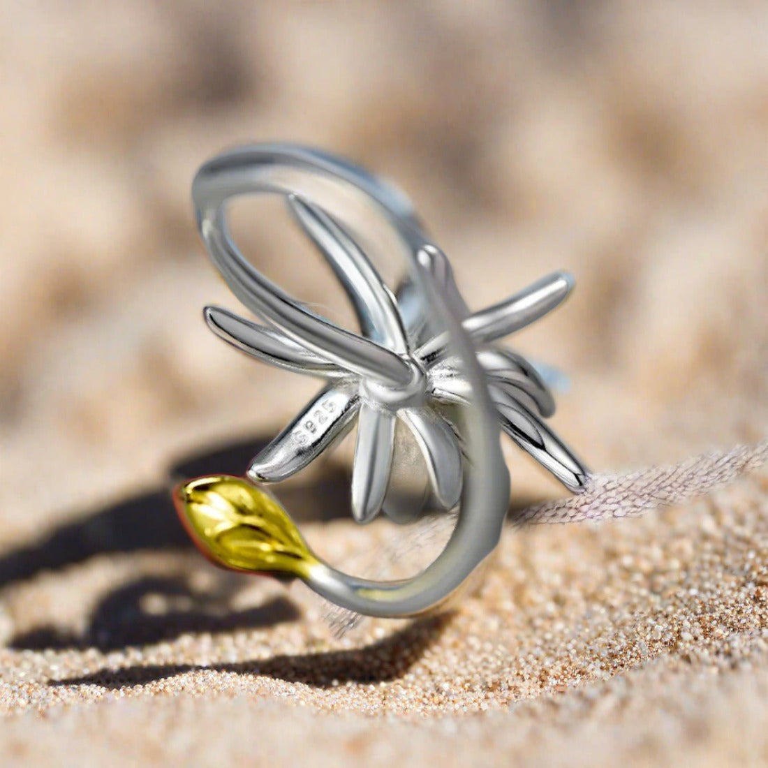 Open Lotus Ring For Women & Girls