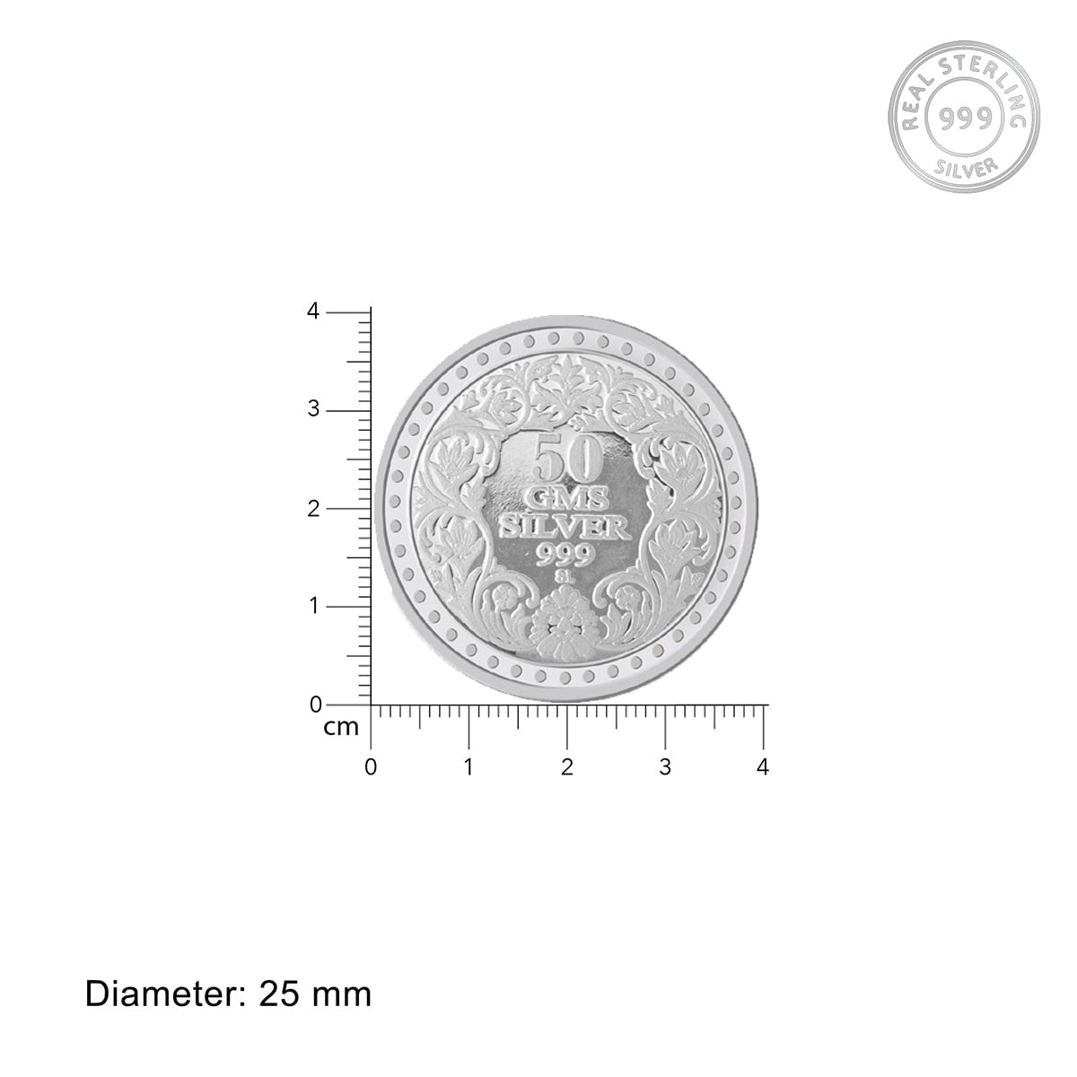 New Born 50gm Silver Coin