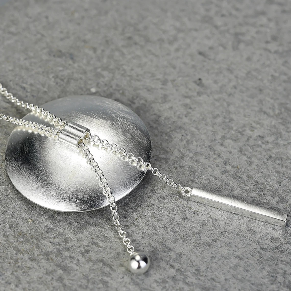 Sterling Silver Stoned Necklace For Women & Girls