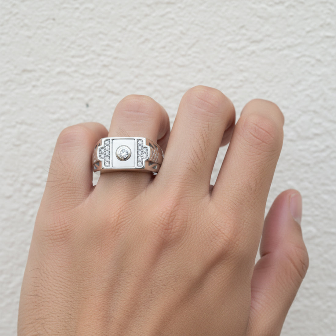 Sterling Silver EterKnight Centric Core Ring for Men