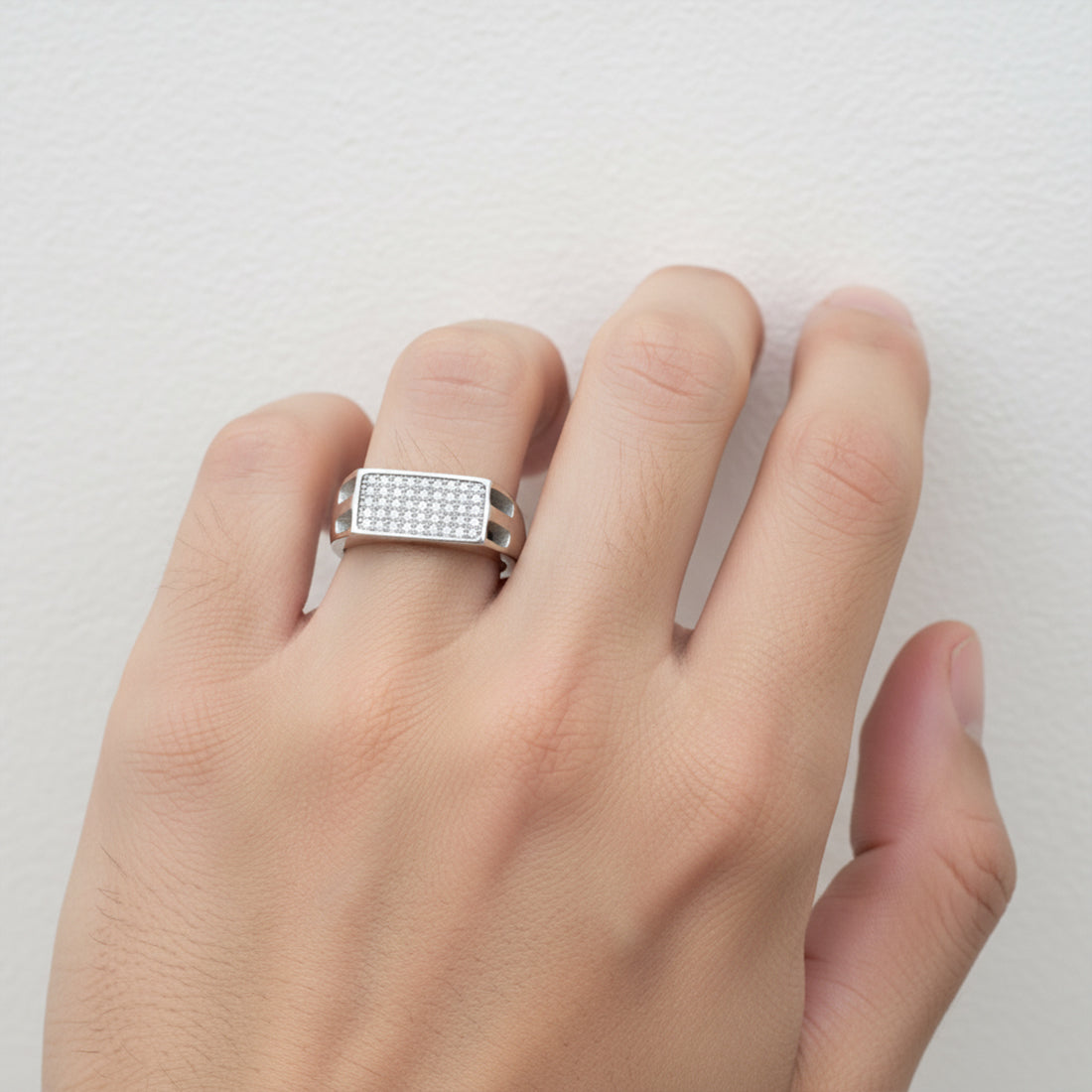 Sterling Silver EterKnight Surface Ring for Men