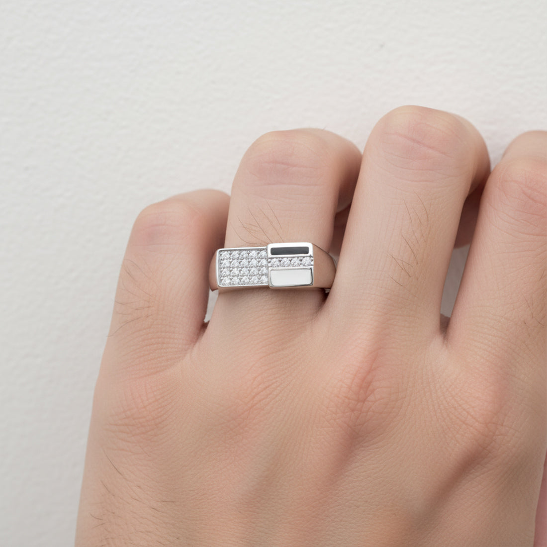 Sterling Silver EterKnight Strata Ring for Men