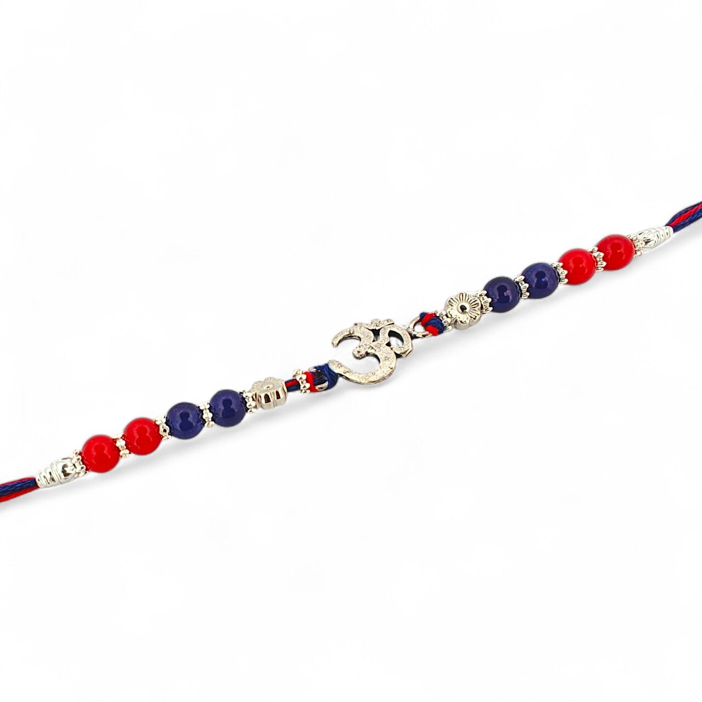 Sterling Silver Oxidized Om Rakhi