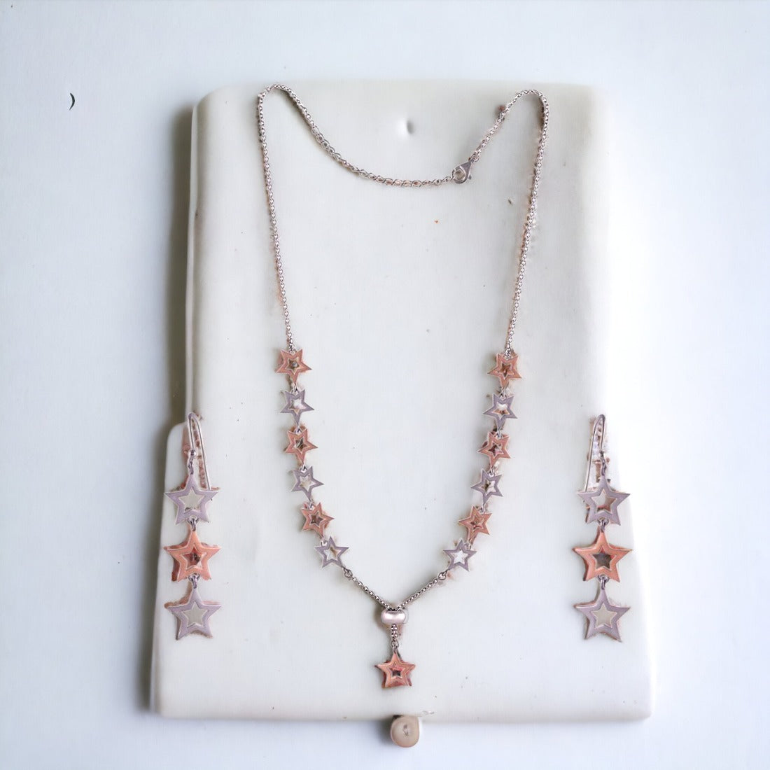 Star Necklace With Earring Set For Women & Girls