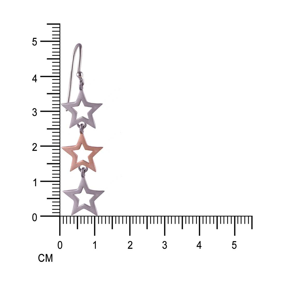 Star Necklace With Earring Set For Women & Girls