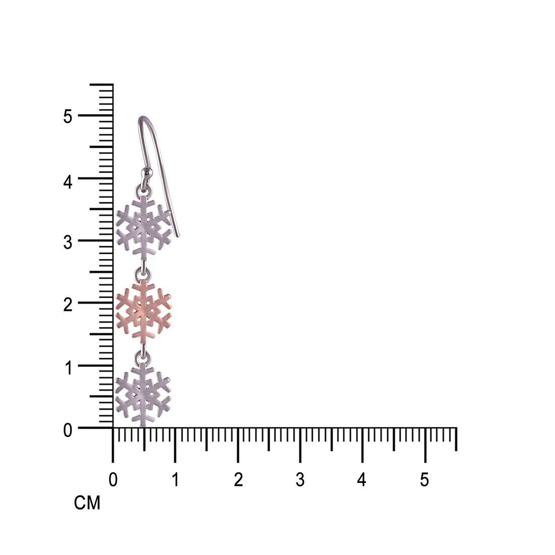 Snow-Flake Necklace With Earring Set