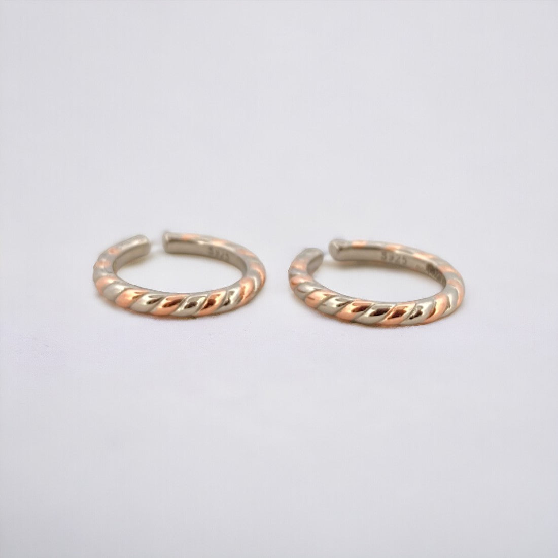 Binding Rose gold-Silver Toe Ring