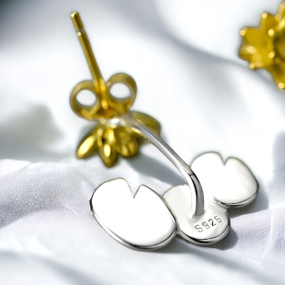 Lotus Back Drop Earrings For Women & Girls