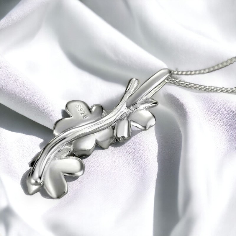 Silver Forget Me Not Flower Pendant For Women & Girls(Without Chain)