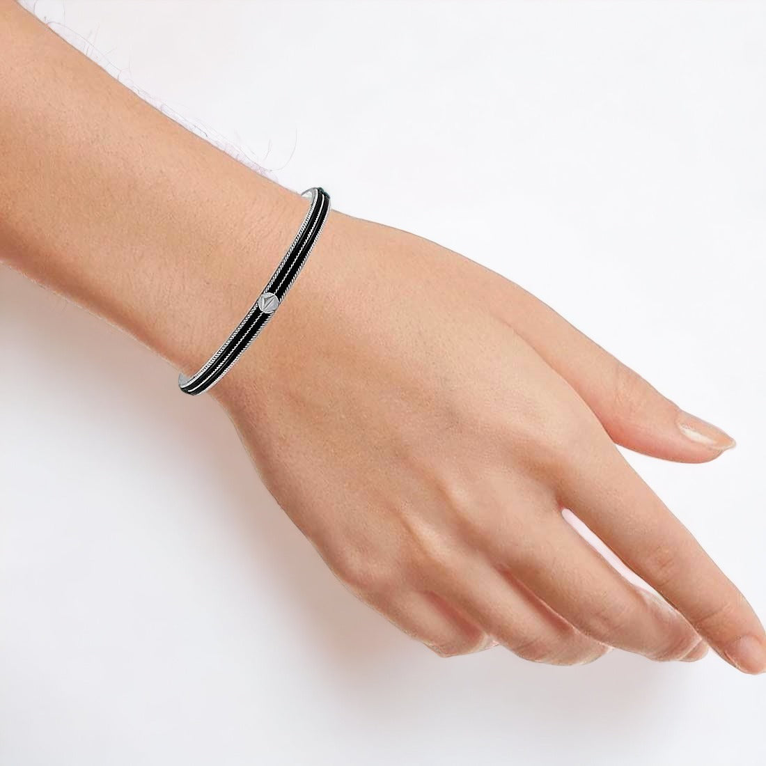 Sleek Black Bangle Pair For Women & Girls