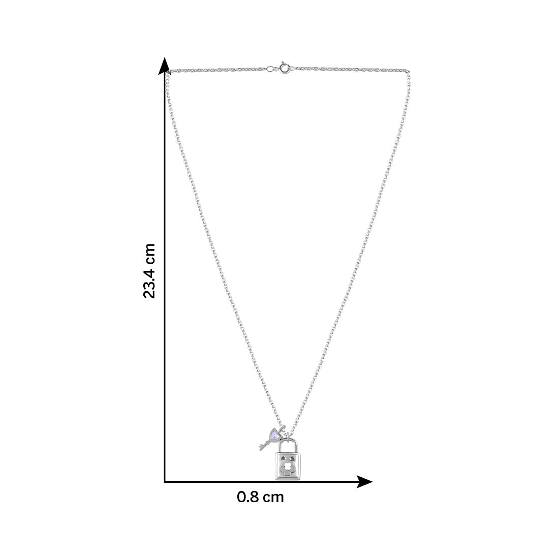 Lock And Key Charm Chain Pendant