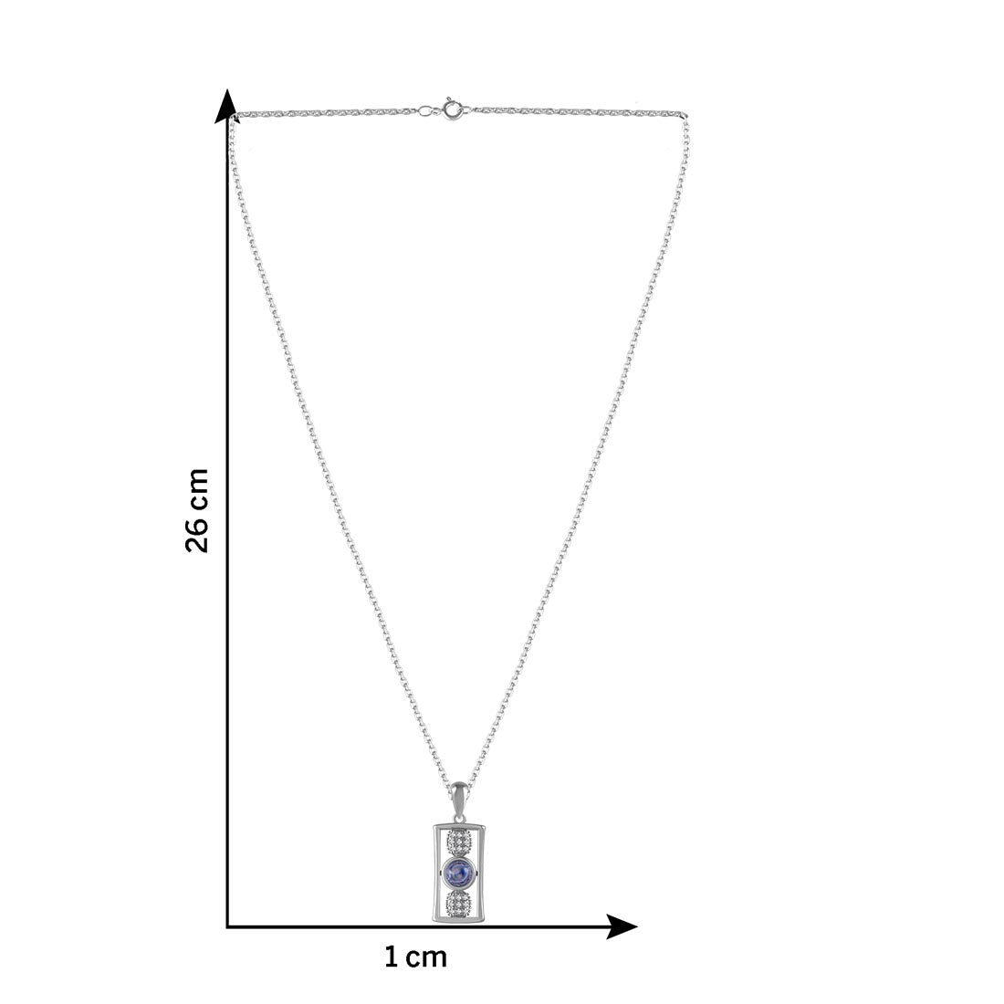 Bow With Stone Pendant With Chain