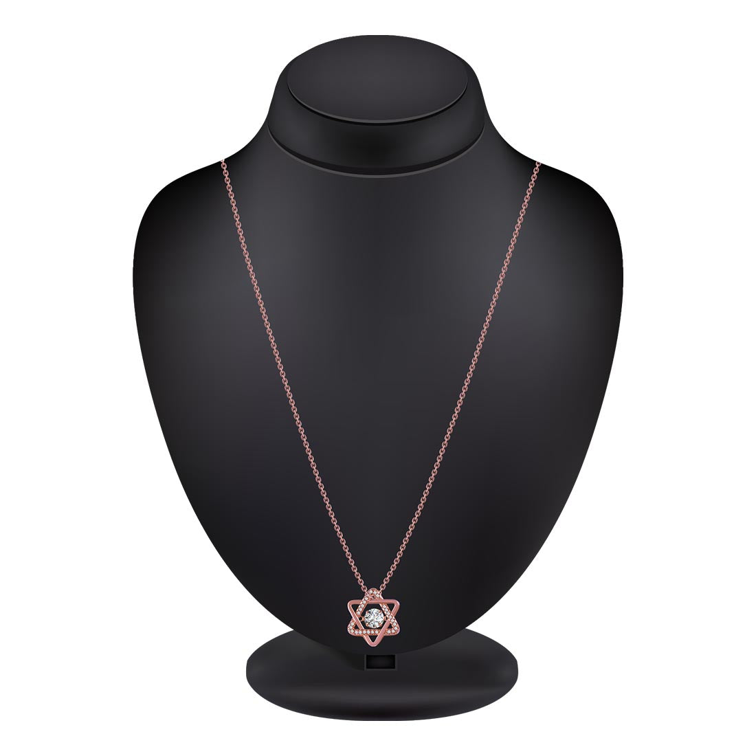 Rosegold Flexi Star Pendant With Chain