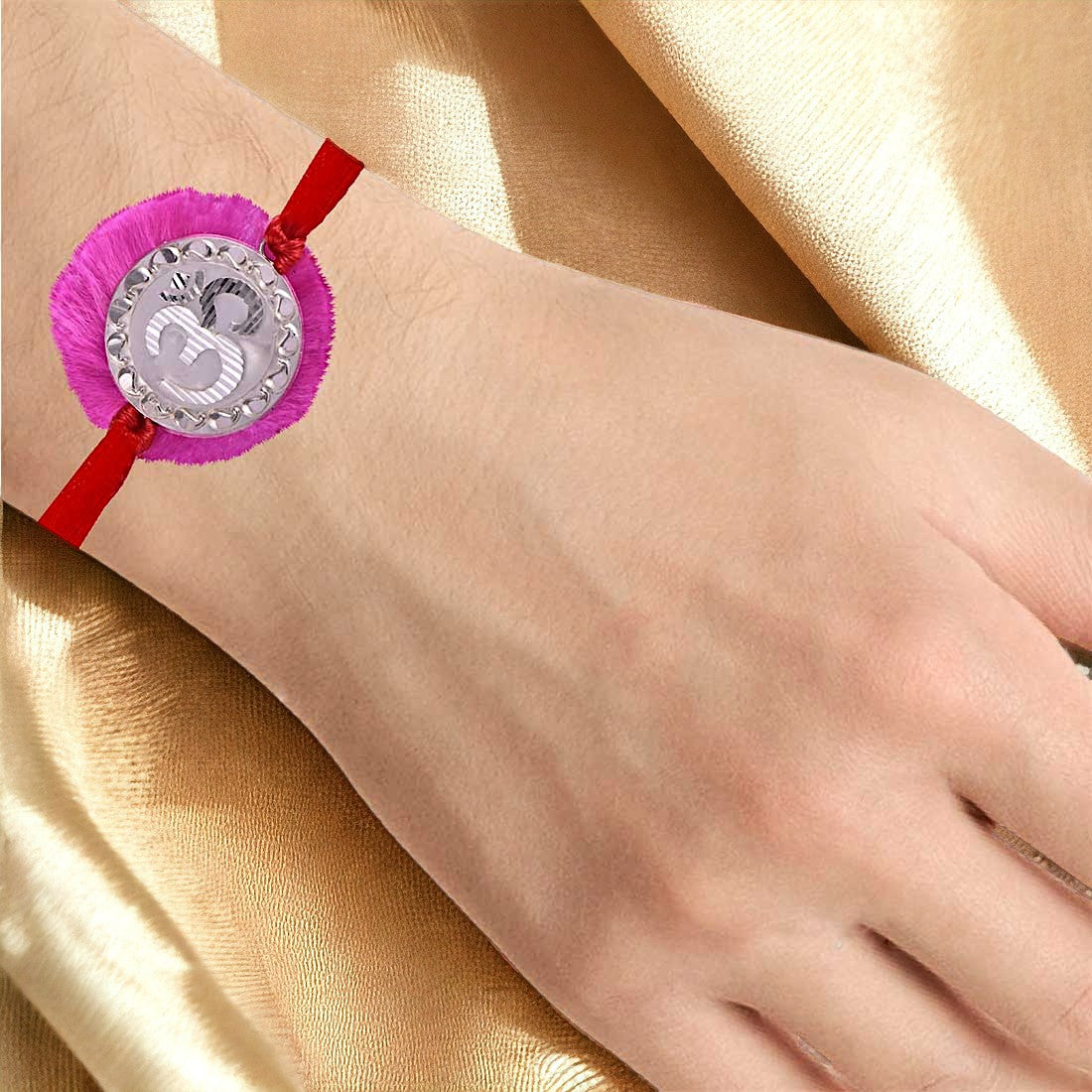 Om Rakhi In Pink