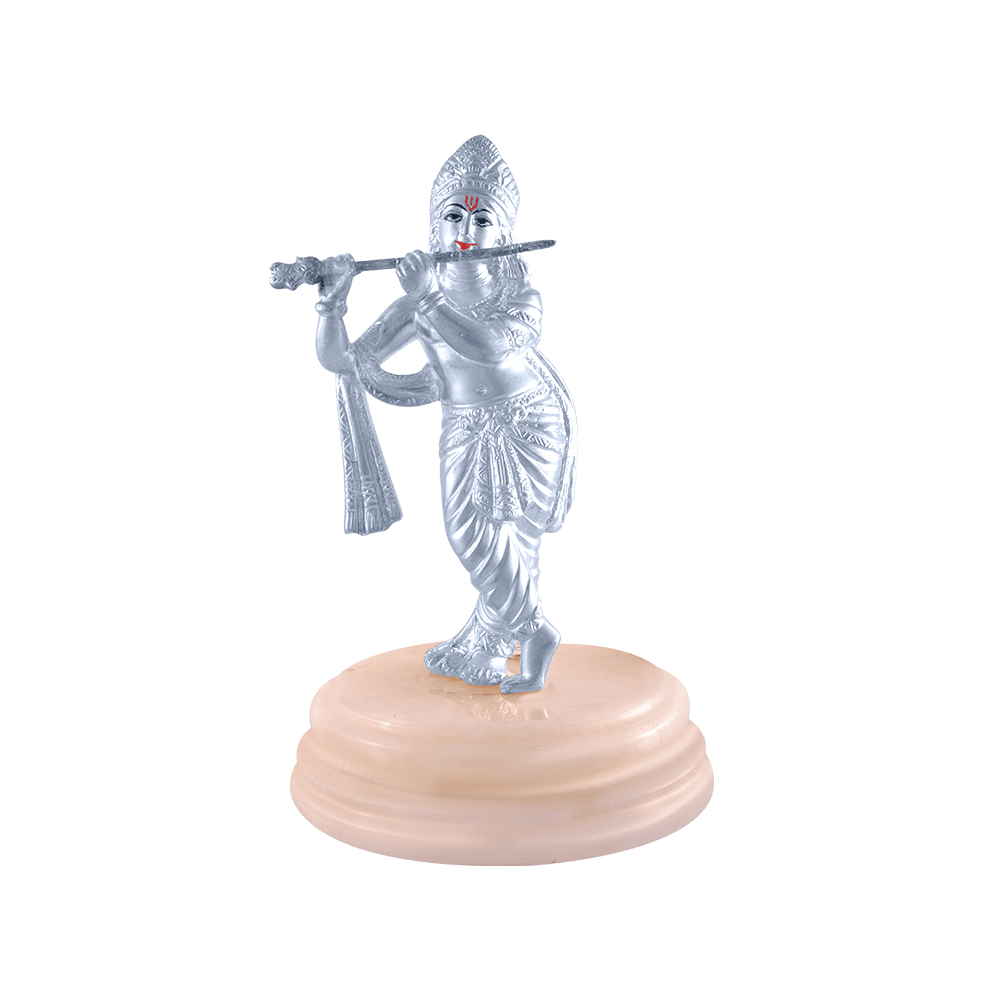 Silver Krishna Idol
