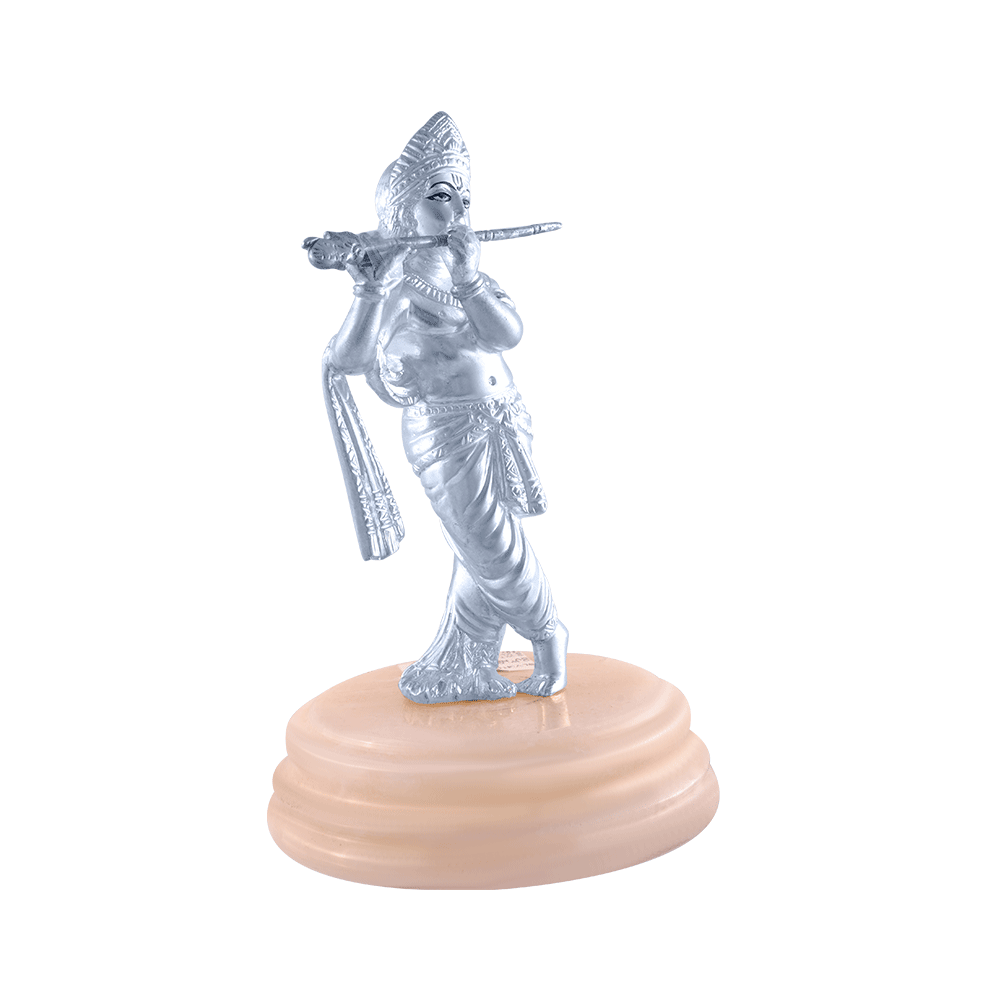 Silver Krishna Idol