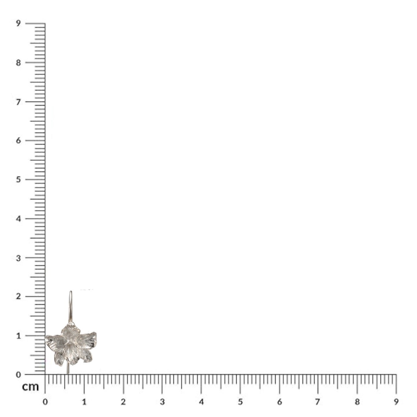 Sterling Silver Orchid Design hook Earrings for Women and Girls