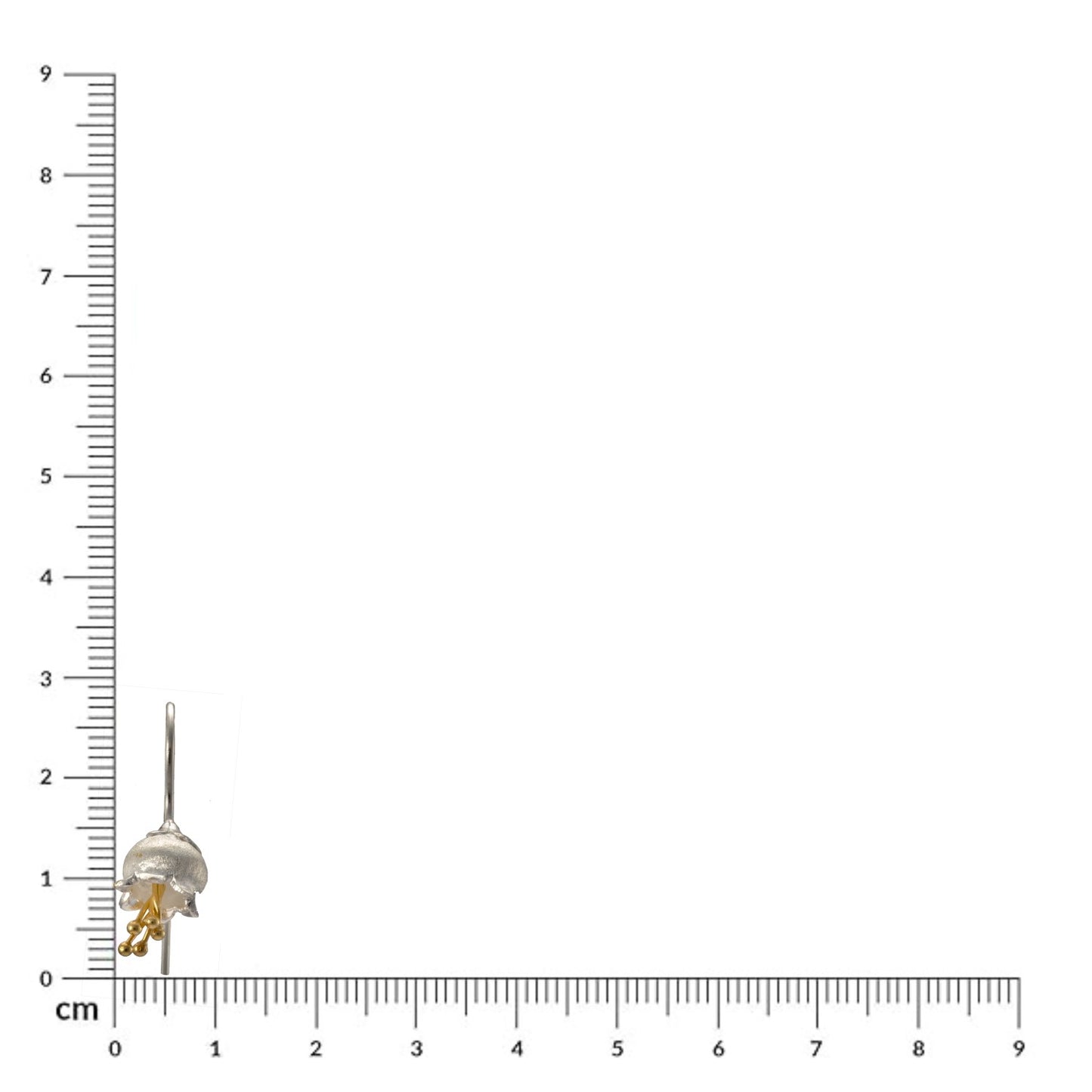 Sterling Silver Dual tone Flower Design Earrings for Women and Girls