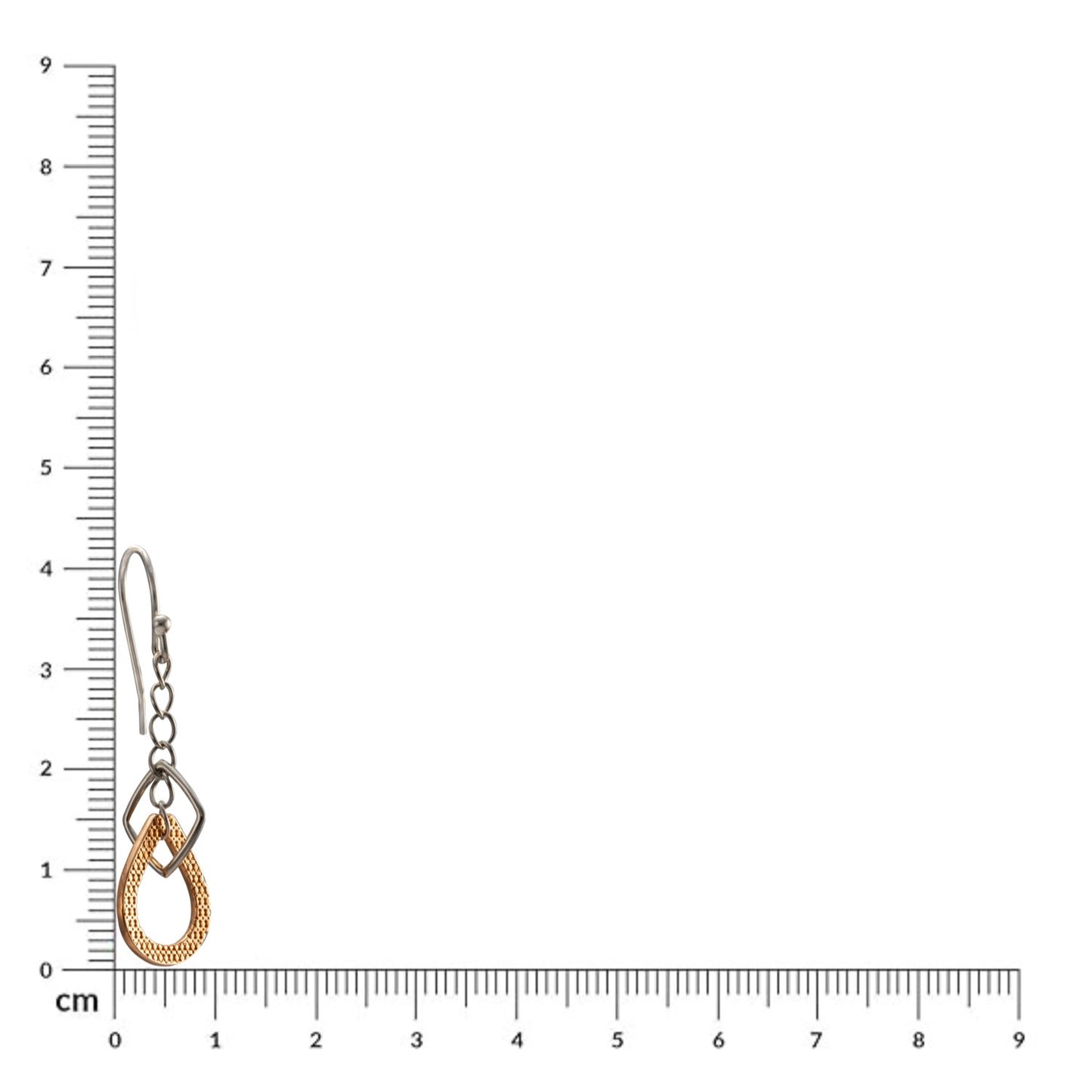 925 Sterling Silver Rose Gold Plated Teardrop Earrings for Women & Girls