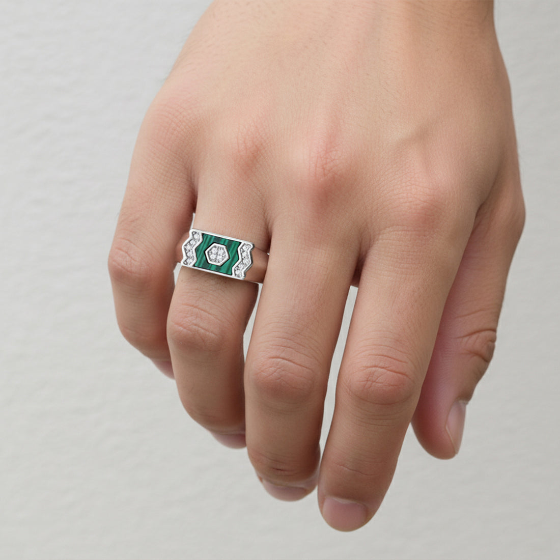 Sterling Silver EterKnight Verdant Emblem Ring for Men