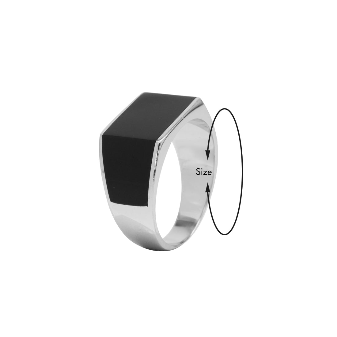 Sterling Silver EterKnight Noir Monolith Ring for Men
