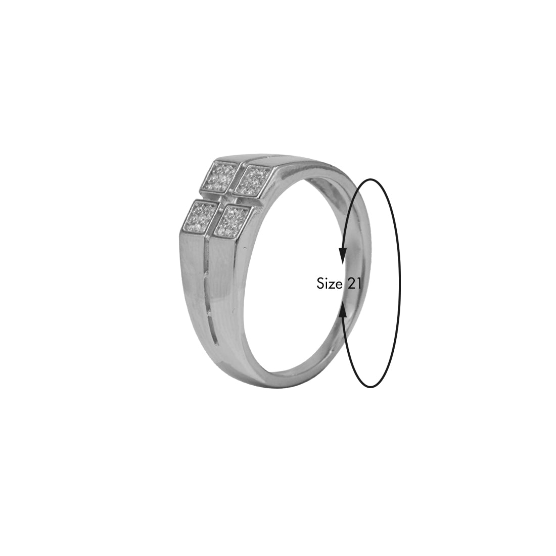 Sterling Silver EterKnight Quadrant Ring for Men