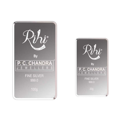 Silver Bar cum Coin 120 Grams (100 Grams + 20 Grams) (999 Purity)