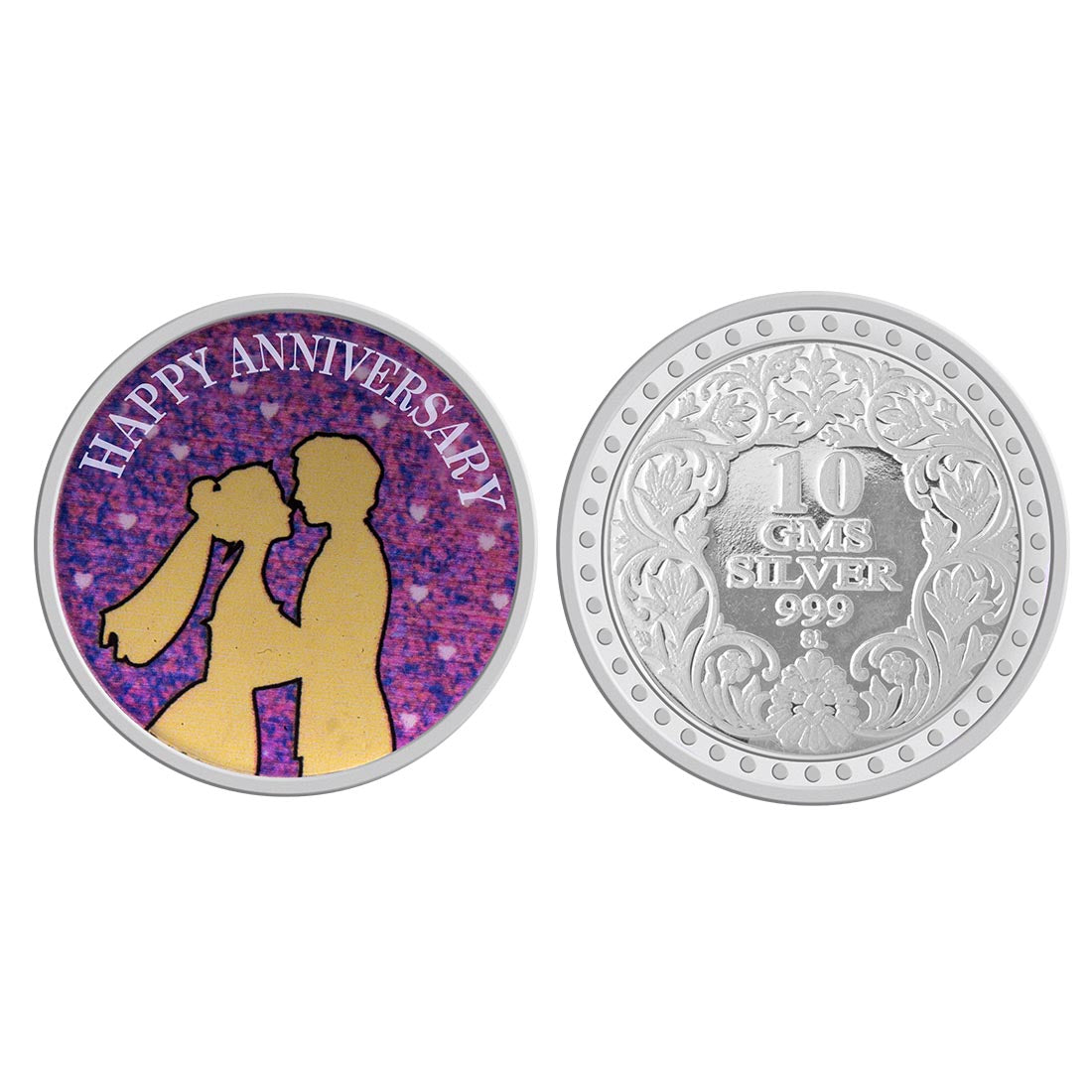 Happy Anniversary 10gm Silver Coin