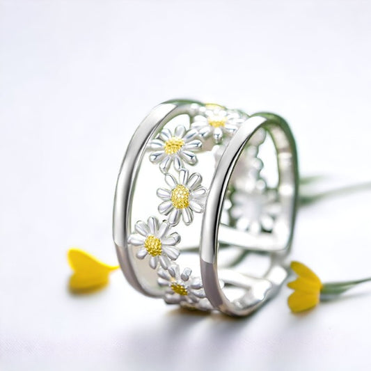 Daisy Silver Ring For Women & Girls