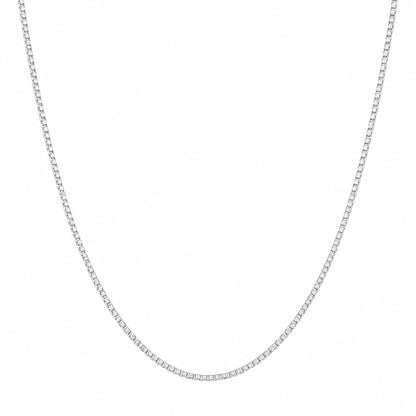 Sterling Silver Box Link Chain for Men and Women