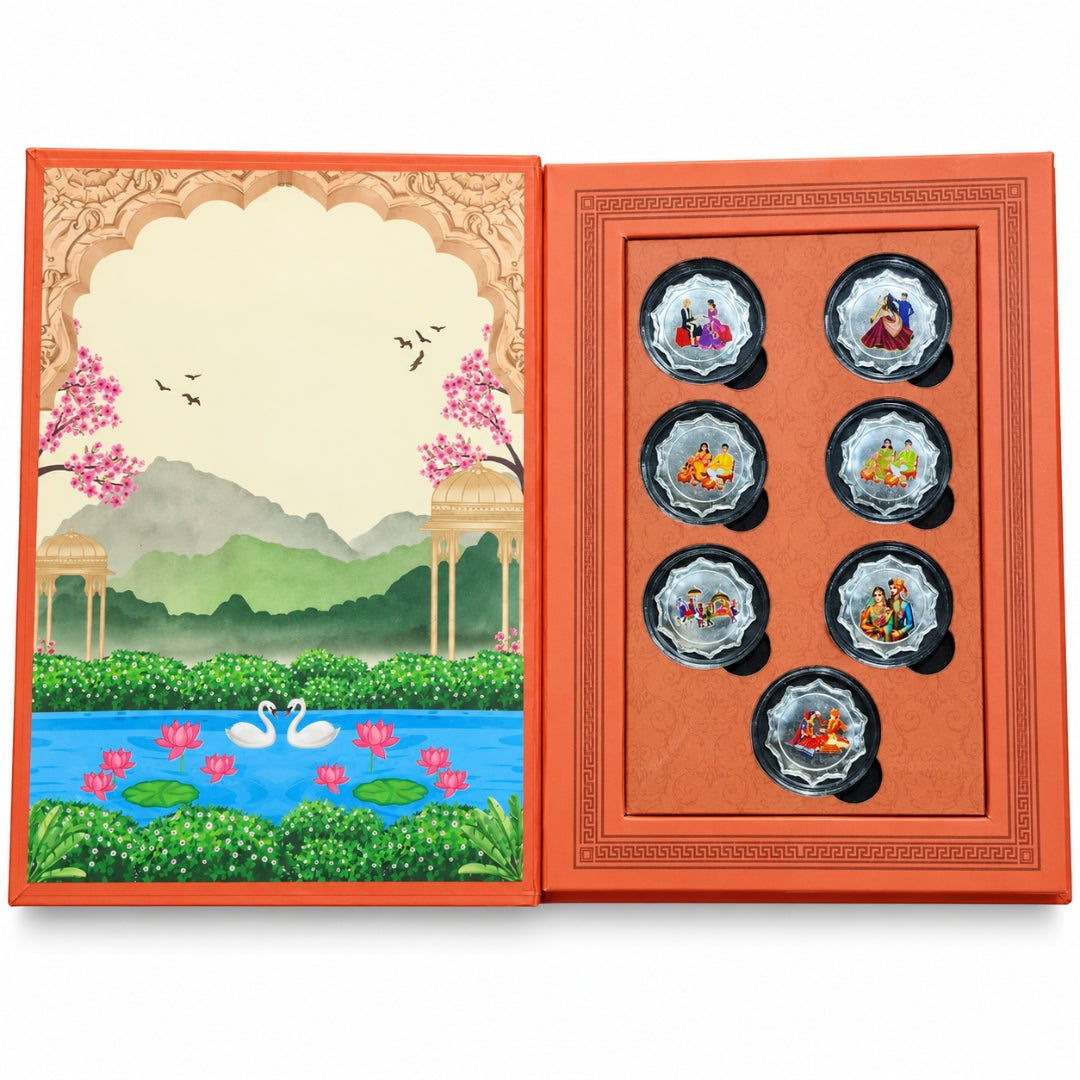 7 GM 999 Pure Silver Wedding Celebration Coin Gift Set