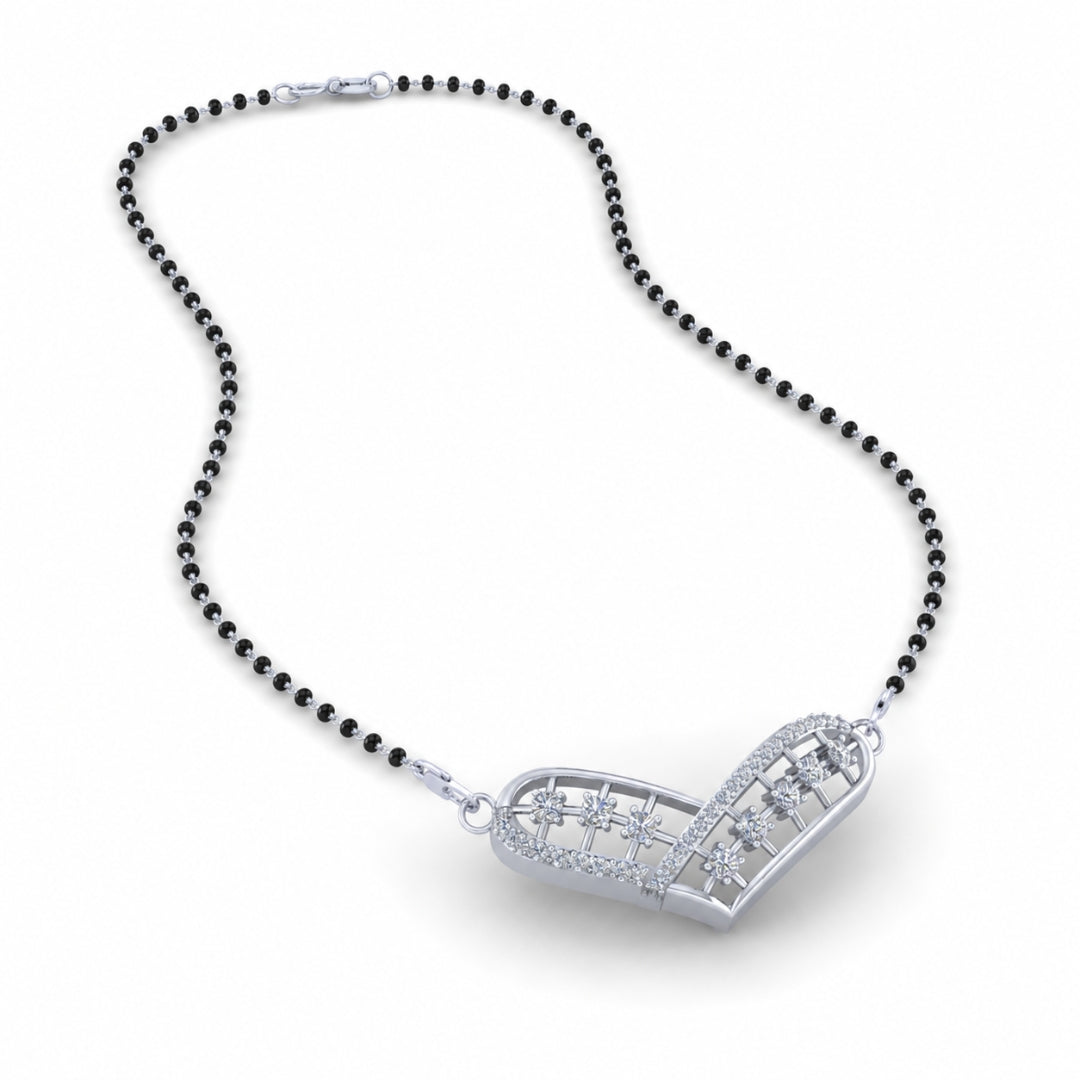 925 Sterling Silver Eternal love Heart Mangalsutra