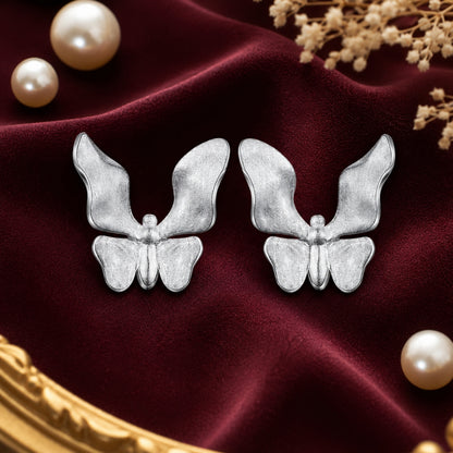 Sterling Silver Butterfly Stud Earrings For Women & Girls