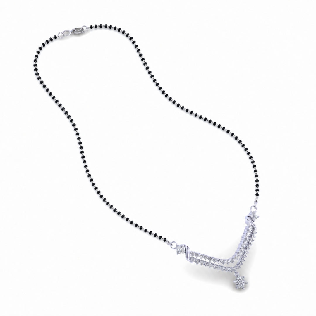925 Sterling Silver Eternal love Floral Love Bond Mangalsutra