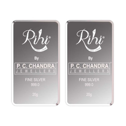 Silver Bar cum Coin 40 Grams (20 Grams + 20 Grams) (999 Purity)