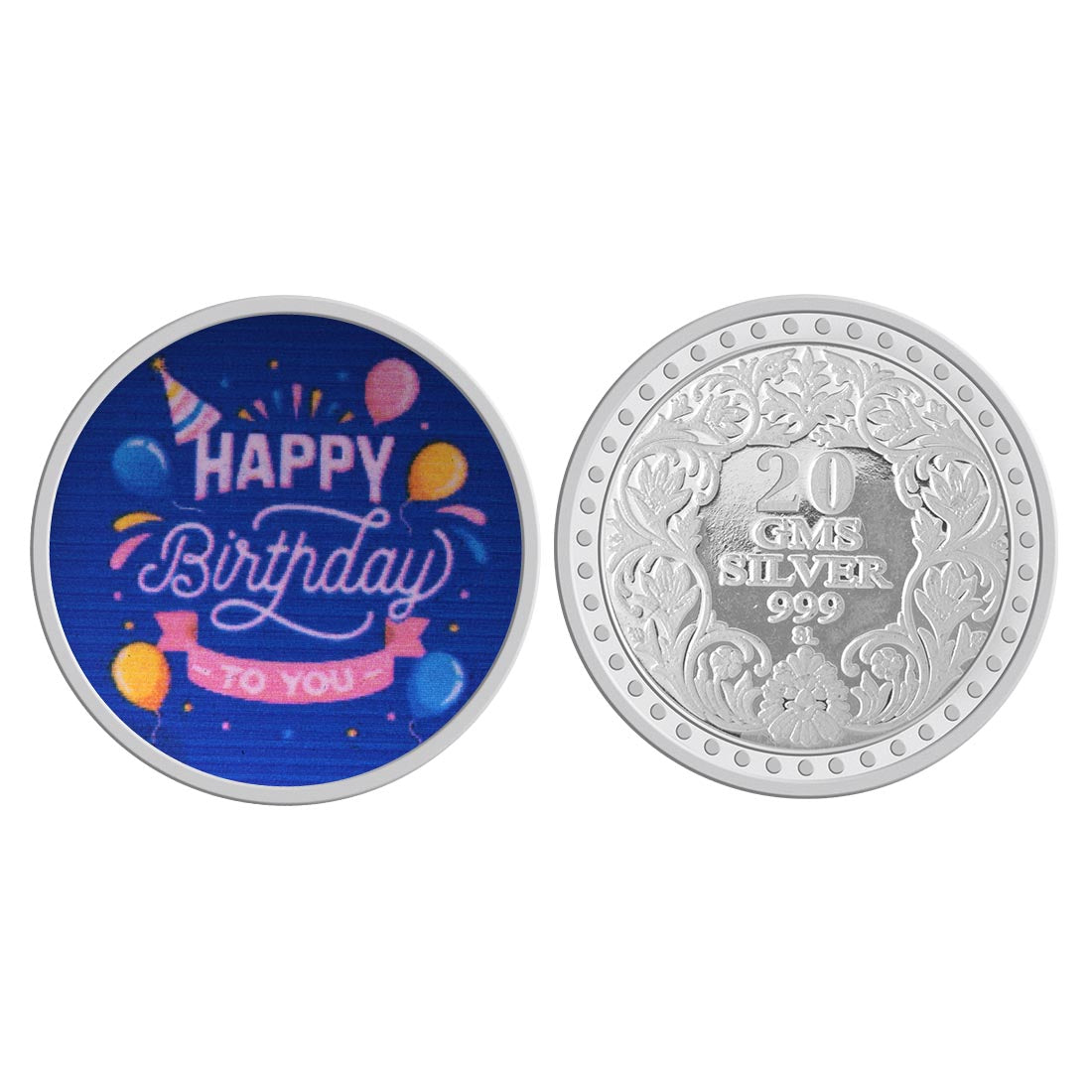 Happy Birthday 20gm Silver Coin
