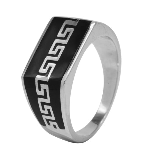 Sterling Silver EterKnight Noir Path Ring for Men
