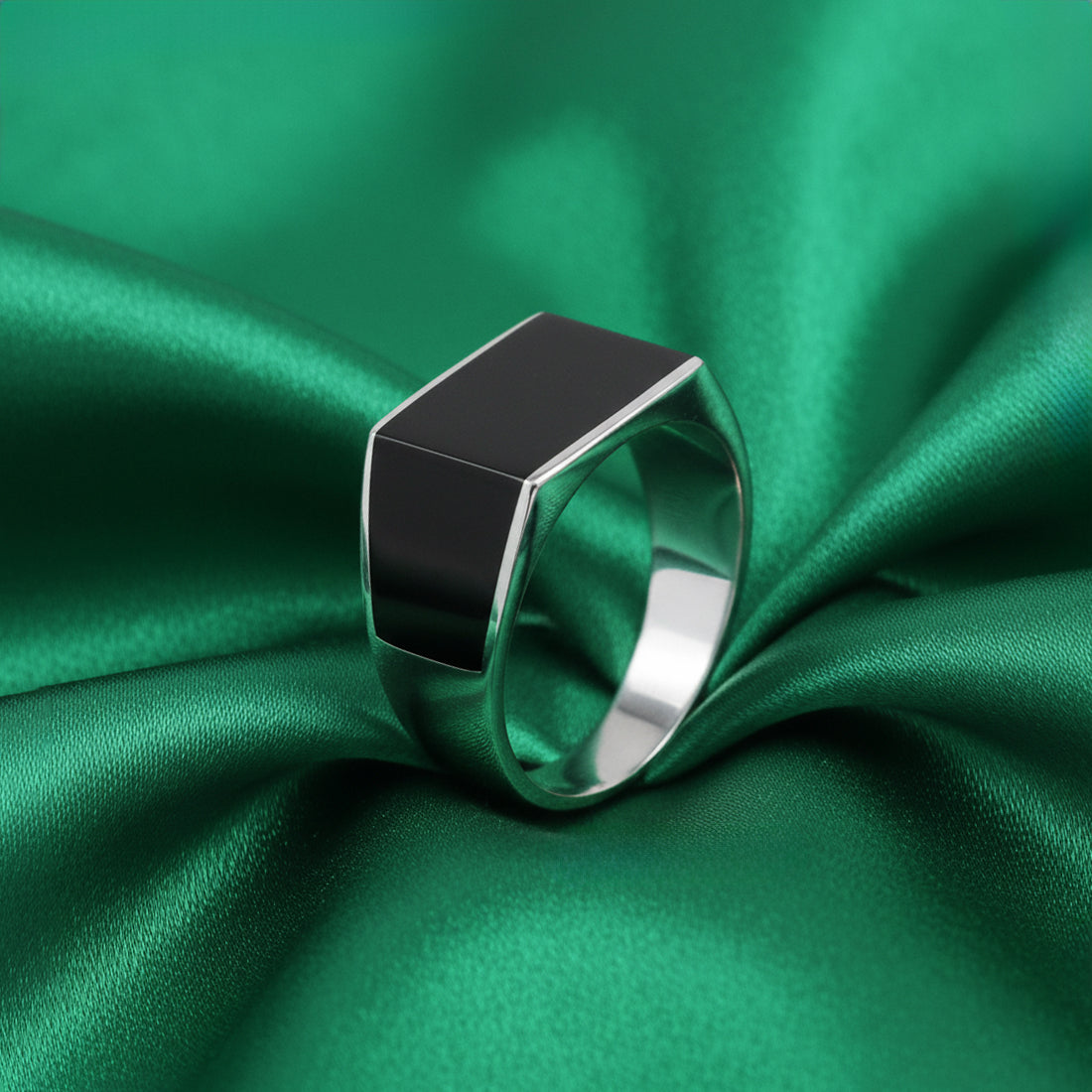 Sterling Silver EterKnight Black Ring for Men
