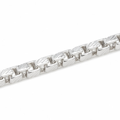 Sterling Silver Box Link Chain for Men and Women