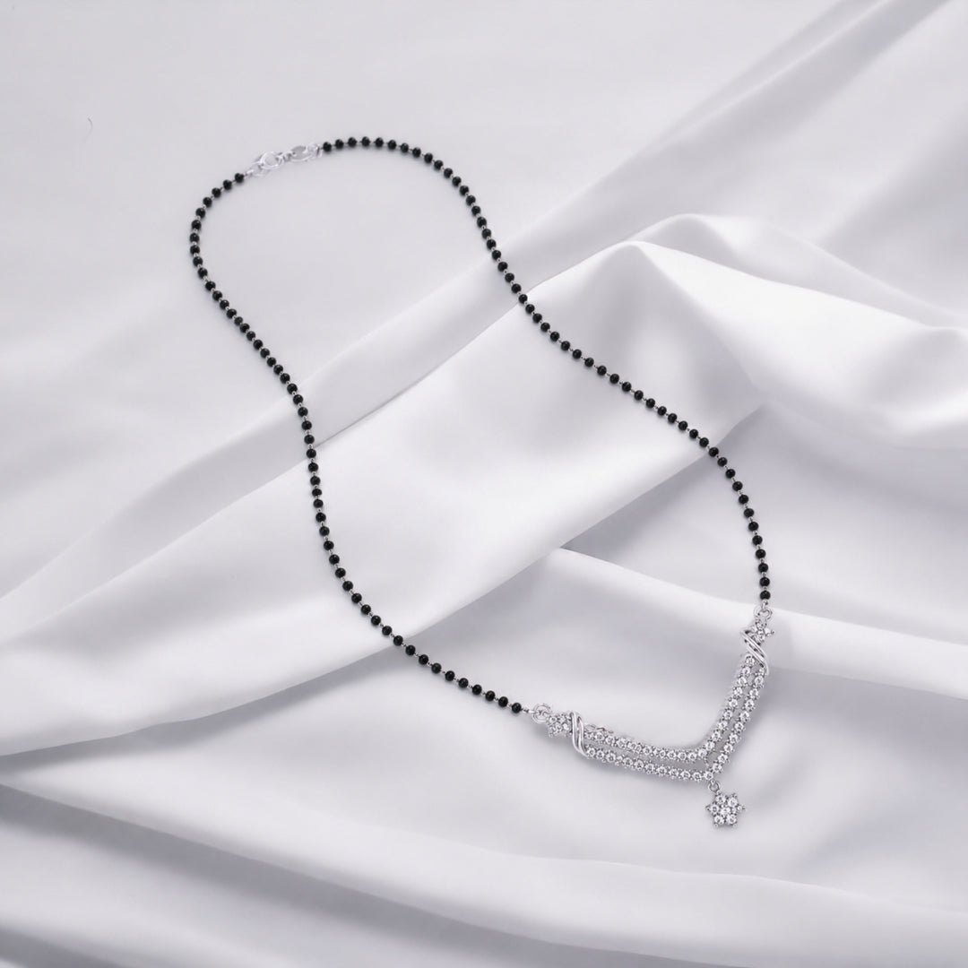 925 Sterling Silver Eternal love Floral Love Bond Mangalsutra