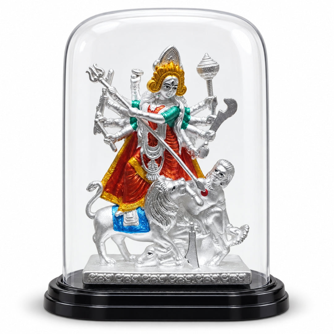 999 Silver Goddess Durga Idol