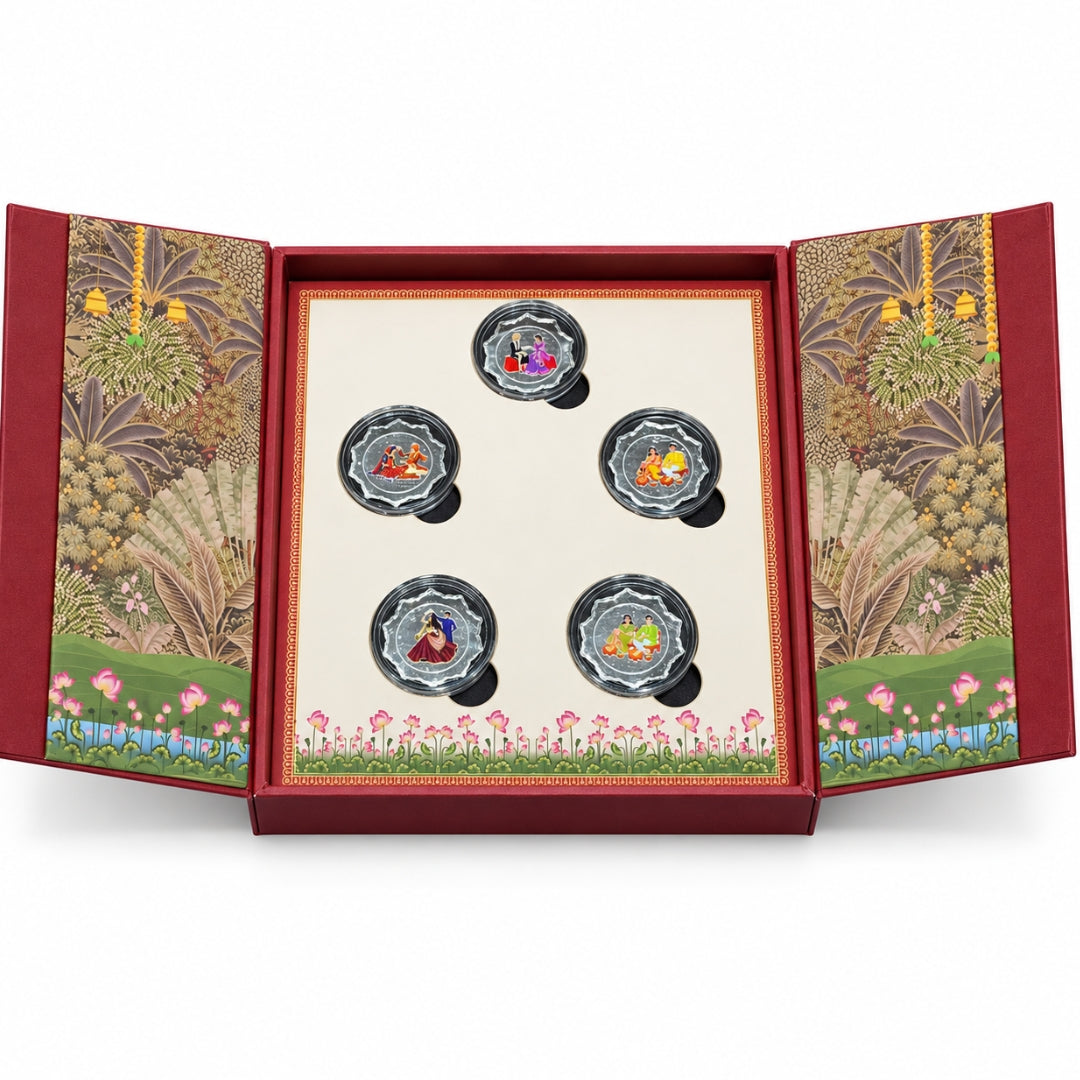 10 GM 999 Pure Silver Happy Wedding Coin Gift Set for Couples