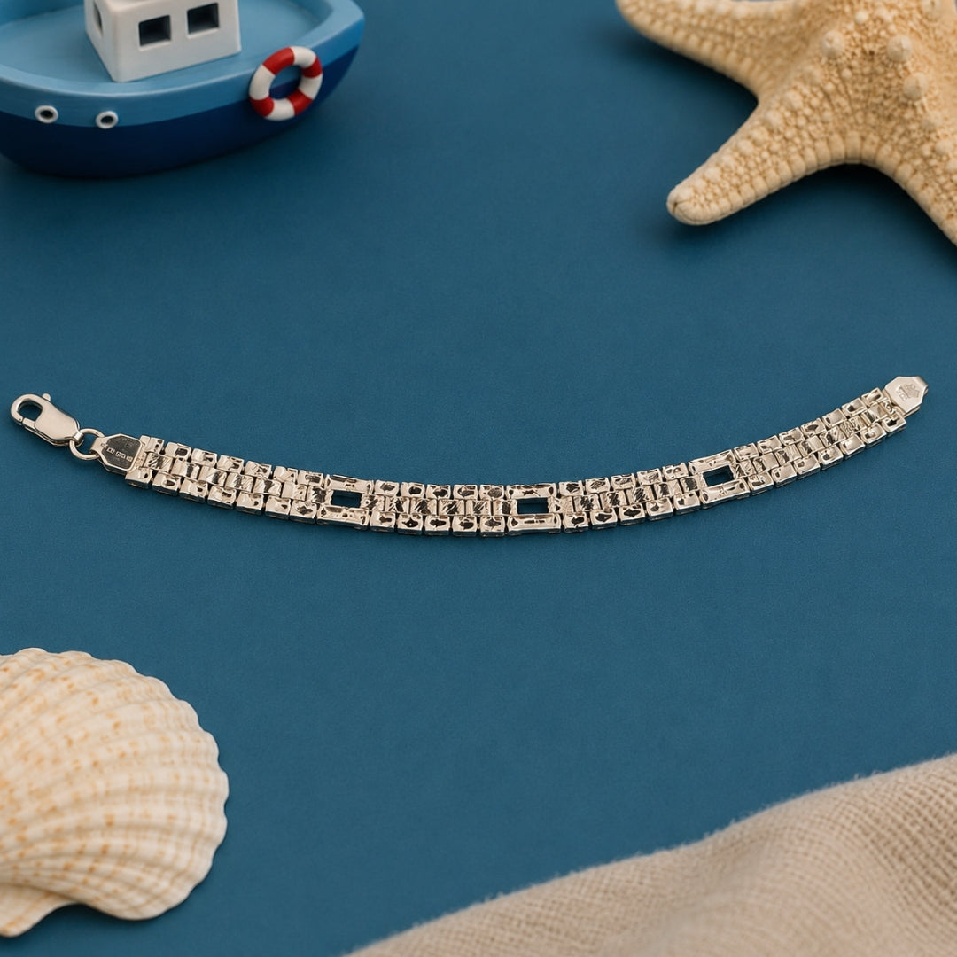 Sterling Silver Open Link Wristlet Bracelet for Kids