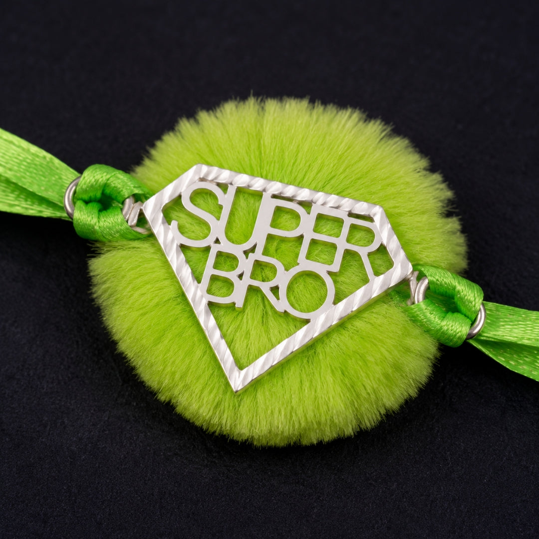 Sterling Silver Super Bro Rakhi For Brother