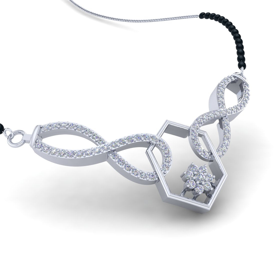 Sterling Silver 925 Elegance of Love Wedding Knot Mangalsutra