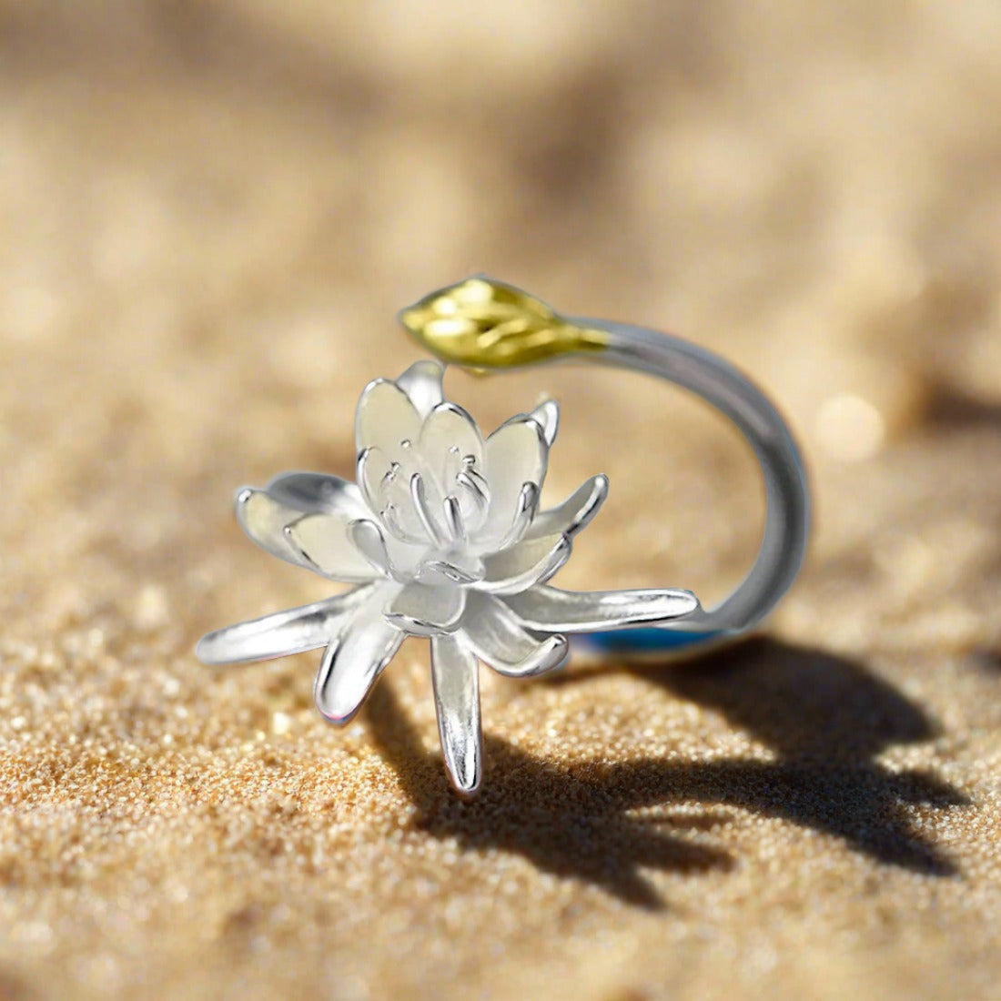 Open Lotus Ring For Women & Girls