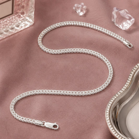 Sterling Silver Spiga Chain for Men and Women