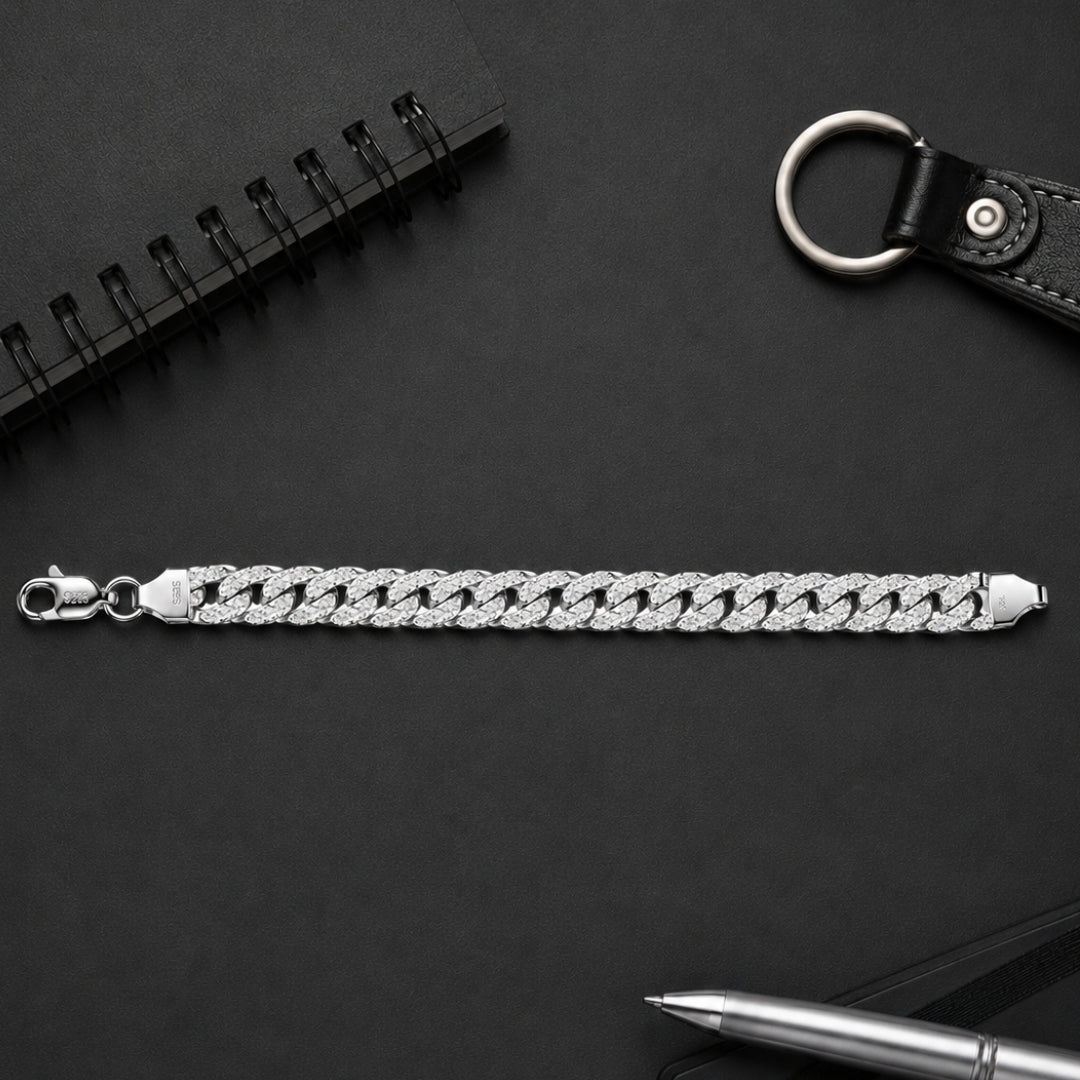 Sterling Silver Cuban Link Bracelet for Kids