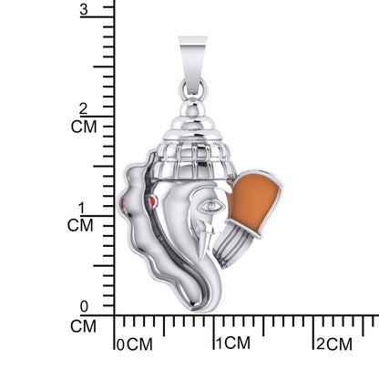 Sterling Silver Lord Ganesh Pendant (without Chain) for Men and Women